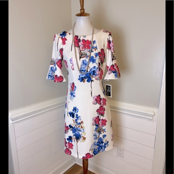Julian Taylor Dresses & Skirts - Julian Taylor Floral Print Dress 8 FREE SHIP